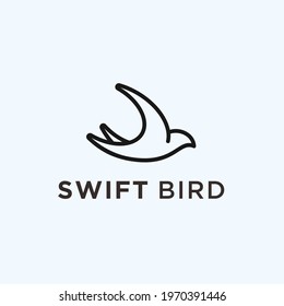 swallow logo design vector illustration