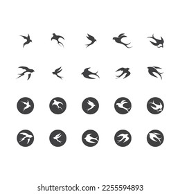 Logo-Icon-Design schlucken, Vektorbild