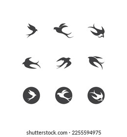 Swallow logo icon design vector image