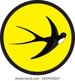 Swallow logo. Isolated swallow bird vector logotype