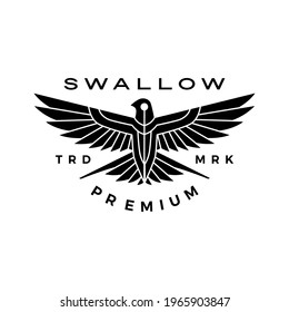 swallow logo vector icon illustration