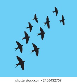 Swallow logo vector illustration design template.