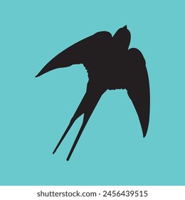 Swallow logo vector illustration design template.