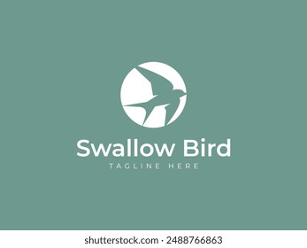 swallow logo vector illustration. flying bird logo template