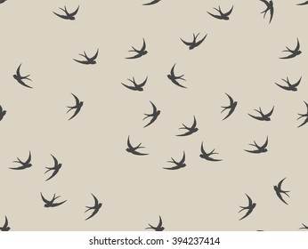 Swallow Pattern Stock Vector (Royalty Free) 394237414 | Shutterstock