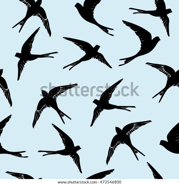 Swallow Pattern Vector Illustration Stock Vector (Royalty Free ...