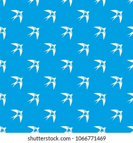 Swallow pattern vector seamless blue repeat for any use