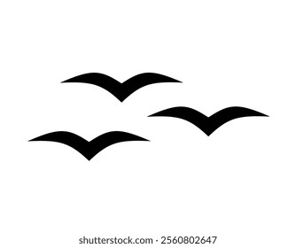 swallow or seagull icon vector on white background