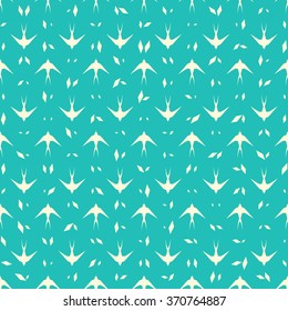 Swallow seamless pattern. Birds texture.