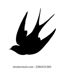 Swallow silhouette bird black colour