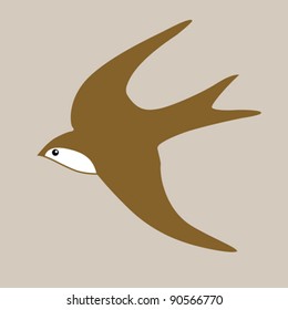 silueta de deglución sobre fondo marrón, ilustración vectorial