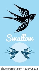 swallow tattoo style