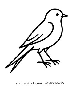 swallow vector realistic line icon on white background
Vector line icon animal, wildlife
