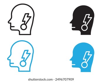 Signo de contorno de Vector en blanco y negro del ícono del reflejo de deglución