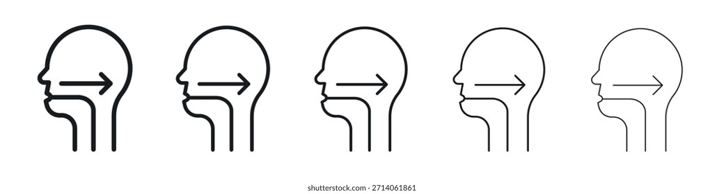 Swallowing reflex icon design, logo, app, UI. Vector illustration, EPS