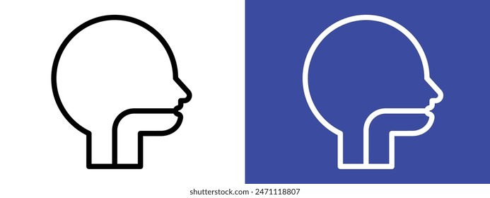 Vector de conjunto de logotipo de ícono de reflejo de deglución