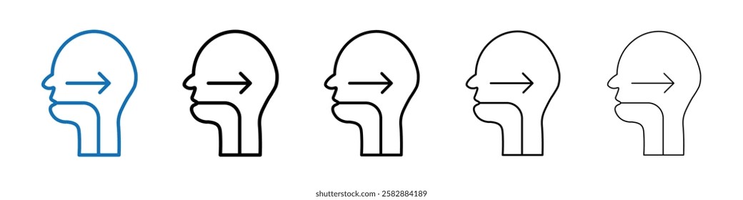 Swallowing reflex icon Outline vector logo for web ui