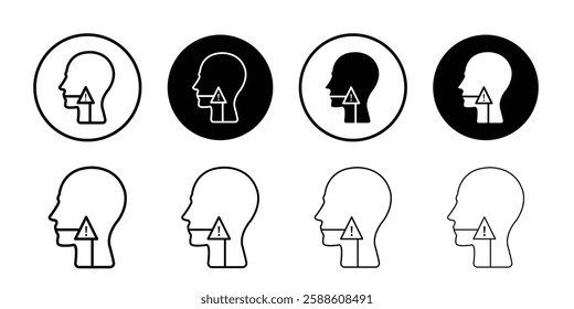 Swallowing Reflex Icon Simple outline vector logo