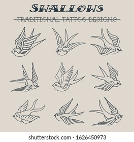 Swallow traditional tattoo men  Sparrow tattoo Sparrow tattoo design  Tattoo designs