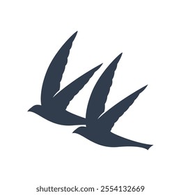 Swallowtail bird logo icon design template