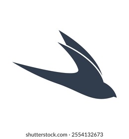 Swallowtail bird logo icon design template