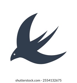 Swallowtail bird logo icon design template