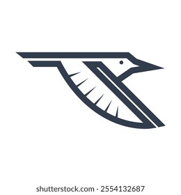 Swallowtail bird logo icon design template