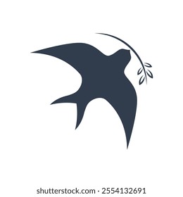 Swallowtail bird logo icon design template