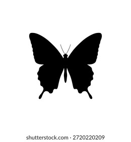 Schwalbenschwanz Schmetterling Silhouette Vektor flache Illustration Design.