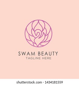 swam logo template vector eps 10