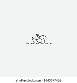 Swam logo template vector illustration