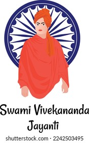 Swami Vivekanand National Youth Day 12 January Vector Design