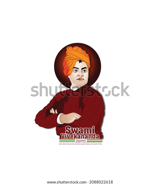 Swami Vivekananda Jayanti National Youth Day Stock Vector (Royalty Free ...