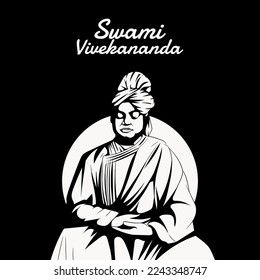 Ejemplo vector Swami vivekananda jayanti