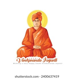 Swami Vivekananda jayanti,(national youth day) vector design