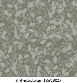 Swamp camouflage of various shades of green and grey colors. It is a colorful seamless pattern that can be used as a camo print for clothing and background and backdrop or computer wallpaper