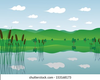 Swamp Cartoon Background