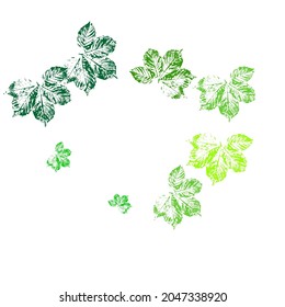 Swamp Foliage Tree Vector Illustration. Spring Leaf Banner. Mint Leaves Forest Background.