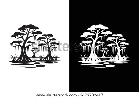 Swamp icon vector on White Background ,Vector Art Illustration on white background.