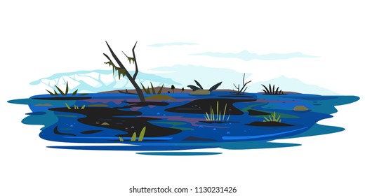 Swamp Illustration Isolated