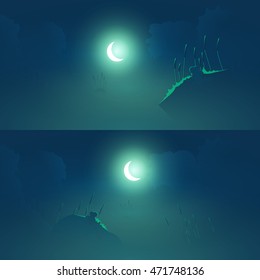 Swamp landscape banners