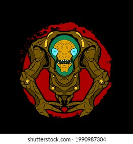 swamp monster vector illustration for sign, symbol, logo, background