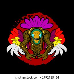 swamp monster vector illustration for sign, symbol, logo, background