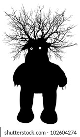 Swamp monster - vector silhouette