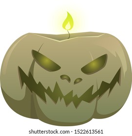 Swamp Pumpkin. Halloween. Vector illustration. EPS 10.