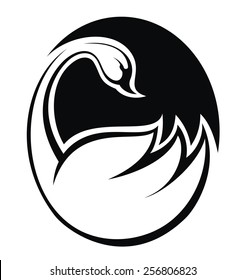 Swan abstract illustration