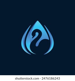 swan abstract logo modern style
