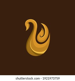 Swan Abstract logo Simple Design 
