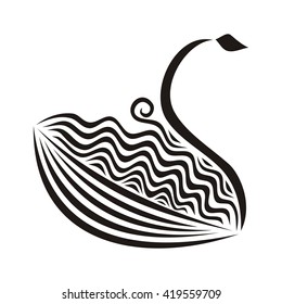 Swan abstract vector illustration