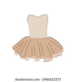 swan ballerina dress cartoon. baby dancer, vintage tulle, flower slogan swan ballerina dress sign. isolated symbol vector illustration